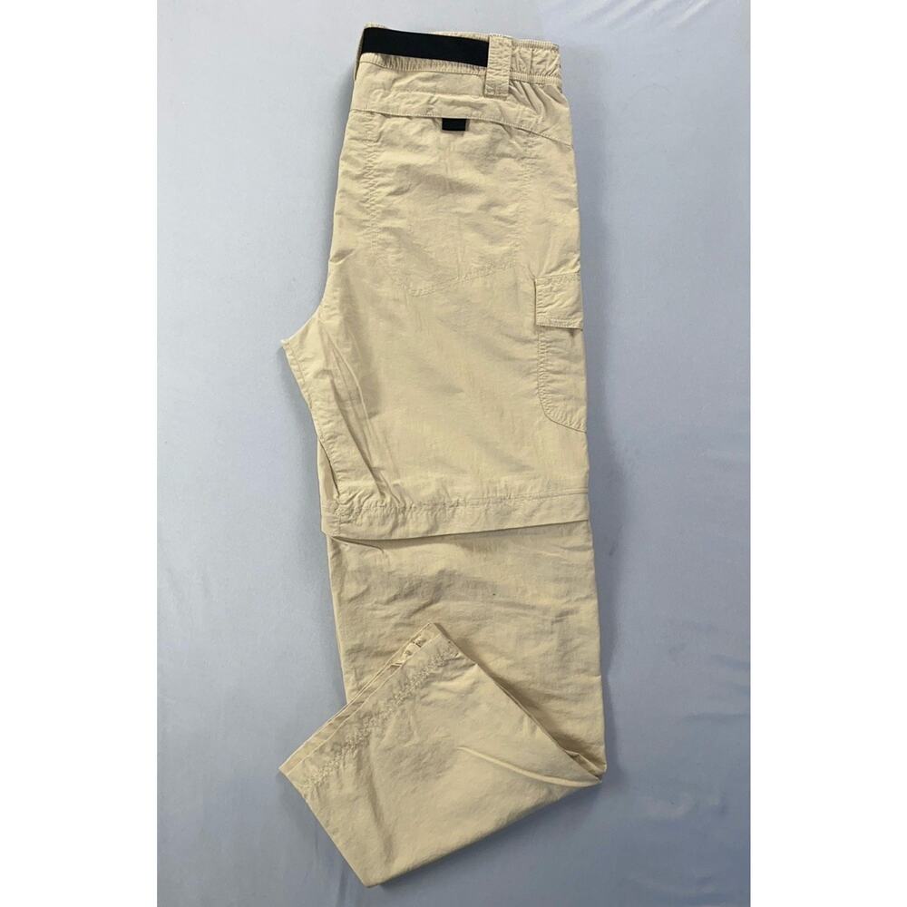Eddie Bauuer Travex Belted Flex Waist Convertible Hiking Pants. Beige, Mens LX32